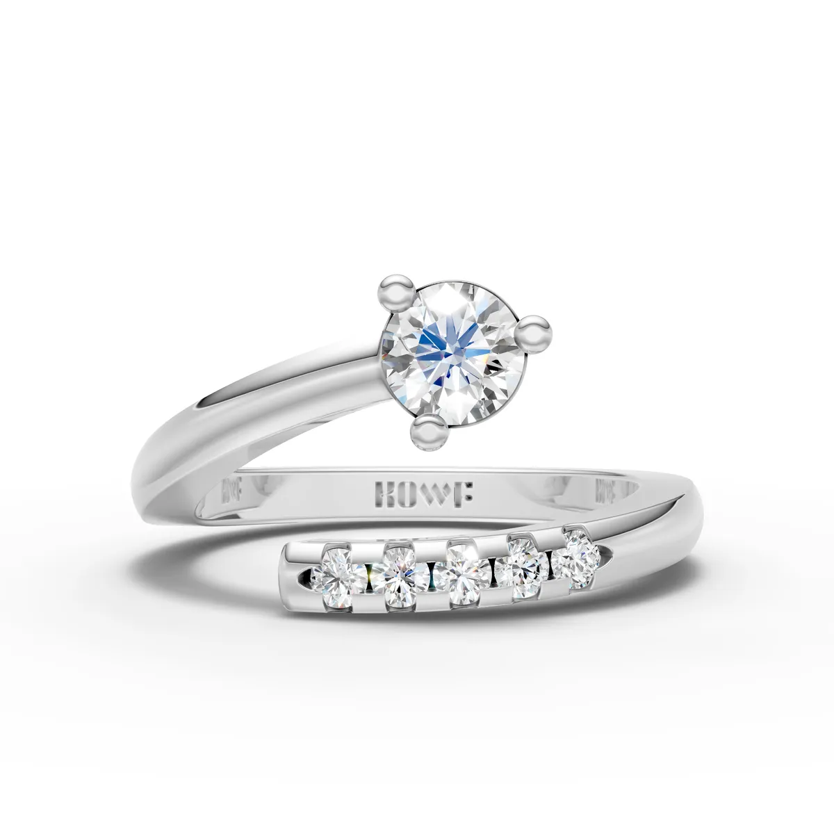 Open Solitaire Diamond Ring